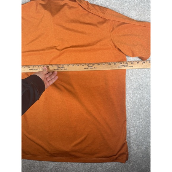 Peter Miller Summer Comfort Orange Tone Stripe Performance Golf Polo Shirt XL - Picture 7 of 9